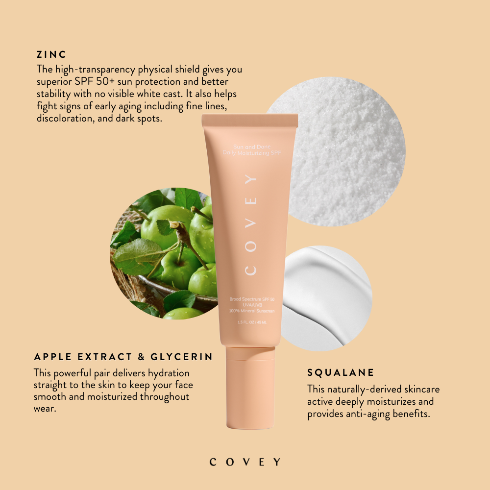 Sun & Done Moisturizing SPF 50 Sunscreen Covey Skincare